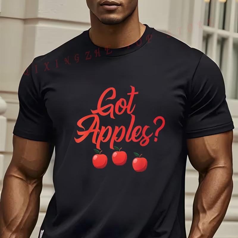

Mens Got Apples TShirt Loose Fit Breathable Suitable For Outdoor Activities Tshirt Oneck Short Sleeve Casual Top 4XL