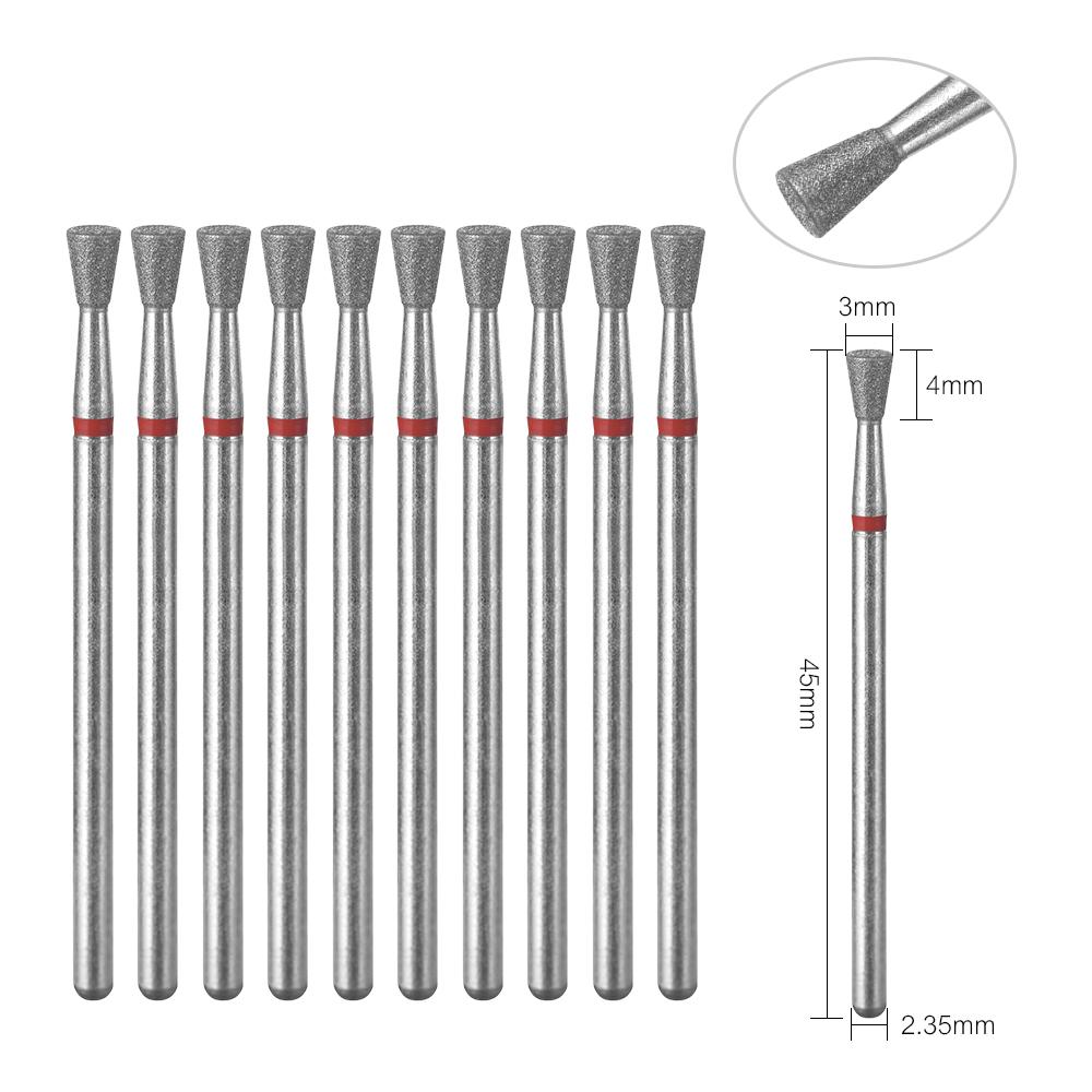 10 pezzi/s Punte per Fresa per Unghie Diamantate Fresa Pulisci Cuticole per Manicure Pedicure Frese Elettriche Punte Accessorio per Unghie