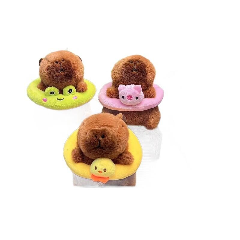 Plush Capybara Stylish Pendant Keychain Adorable Stuffed Animal For Bag Decoration