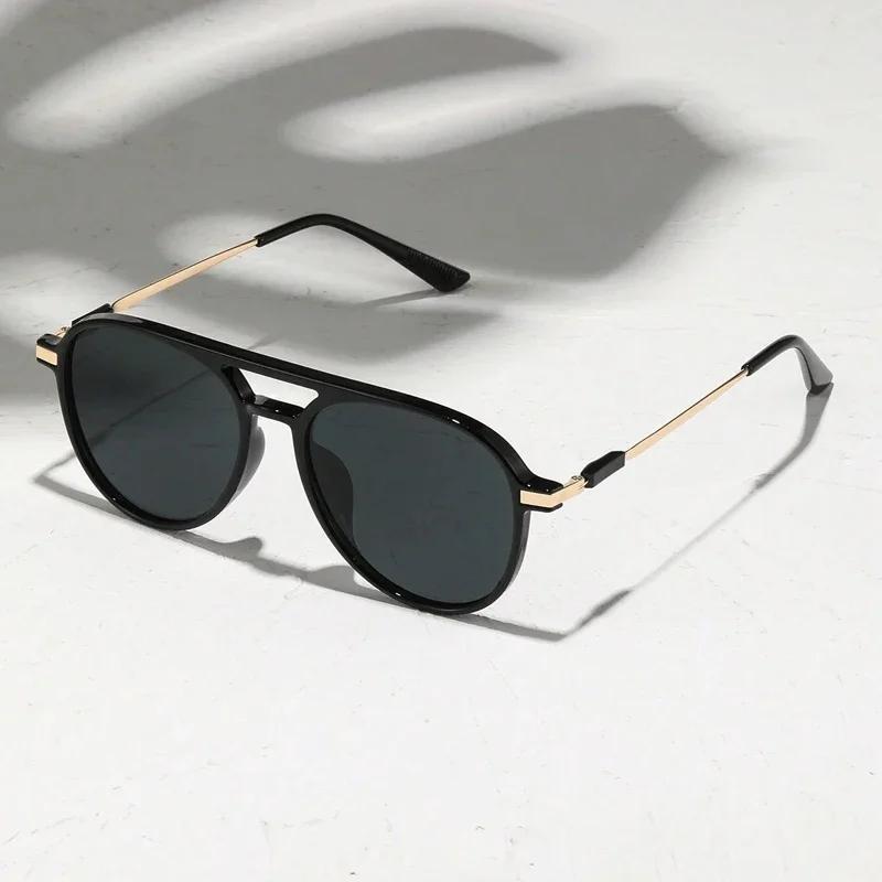 New Oversized Sunglasses Women Men Vintage Pilot Designer Brand Sun Glasses Female Big Frame Mirror Retro  Feminino