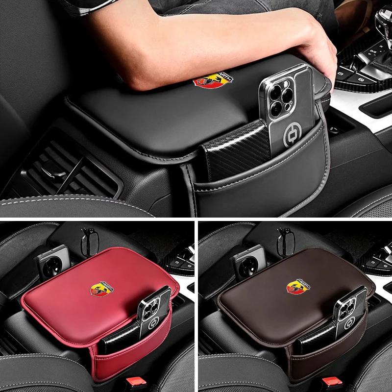 GJIFK1 Car Armrest Box Mat Stowing Tidying Cushion Protective Pad For Fiat Abarth 595 Abarth 500 Abarth 124 Spider Car Accessories
