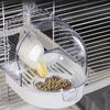 Parakeet Bath Shower Bathtub Bowl Splashproof Transparent Parrot Bath For Cage For Indoor Window Cockatiel Conure Canary