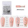 Super Shiny AB Color Czech Rhinestones for Nail Art - 1440pcs Clear White Flat Back In Various Sizes