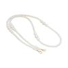 Purse Chain Strap Faux Pearl Bag Chain Strap Replacement with Metal Buckles Shoulder Cross Body Bag Chain for Ladies Tote Handbag