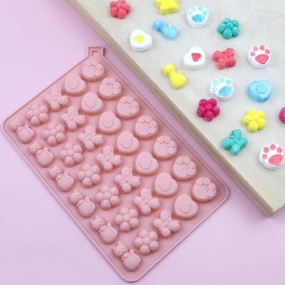 Mini Cat Chocolate Silicone Mold 3D Insect Flower Summer Beverage Ice Ornaments Candy Jelly Biscuit Baking Mould Cake Decor