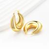2025 High Quality High Quality Thick Hypoallergenic Screw Twisted C-shaped Dull Retro Women's Earring Accessories