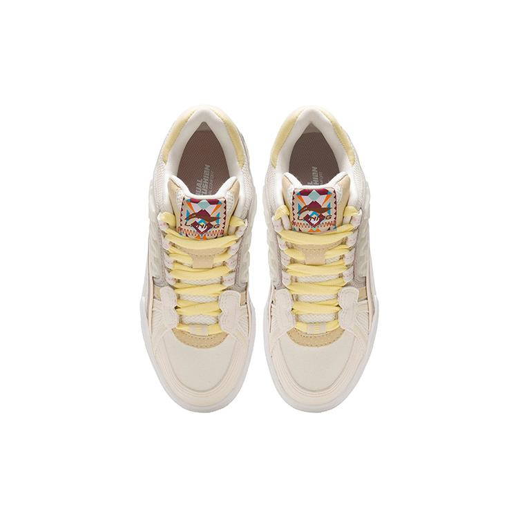 Buty na deskorolkę Li Ning Damskie Niskie Jasno-antyczny Żółty AZGS010-2