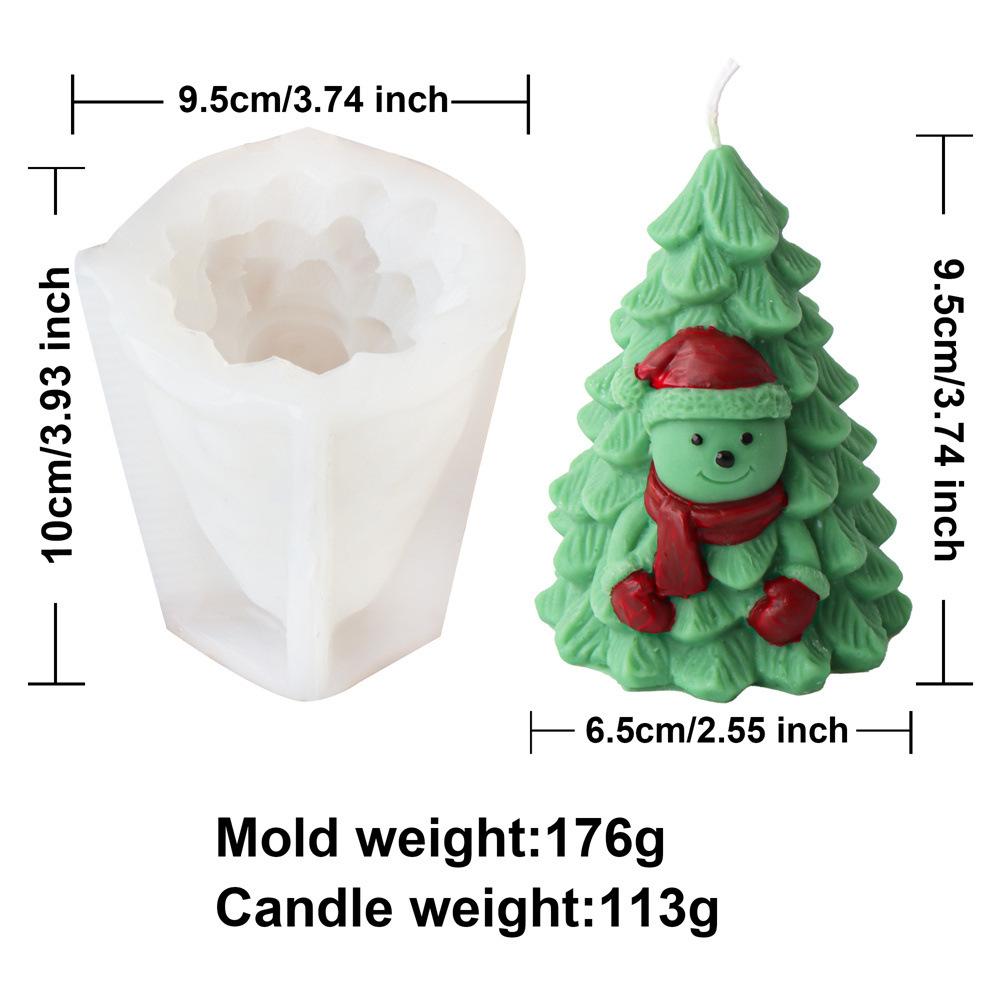

Дед Мороз Рождественская елка Свеча Силиконовая форма Снеговик Форма для свечи в виде рождественской елки Форма для свечи в виде дома и дерева Рождественский декор Подарок