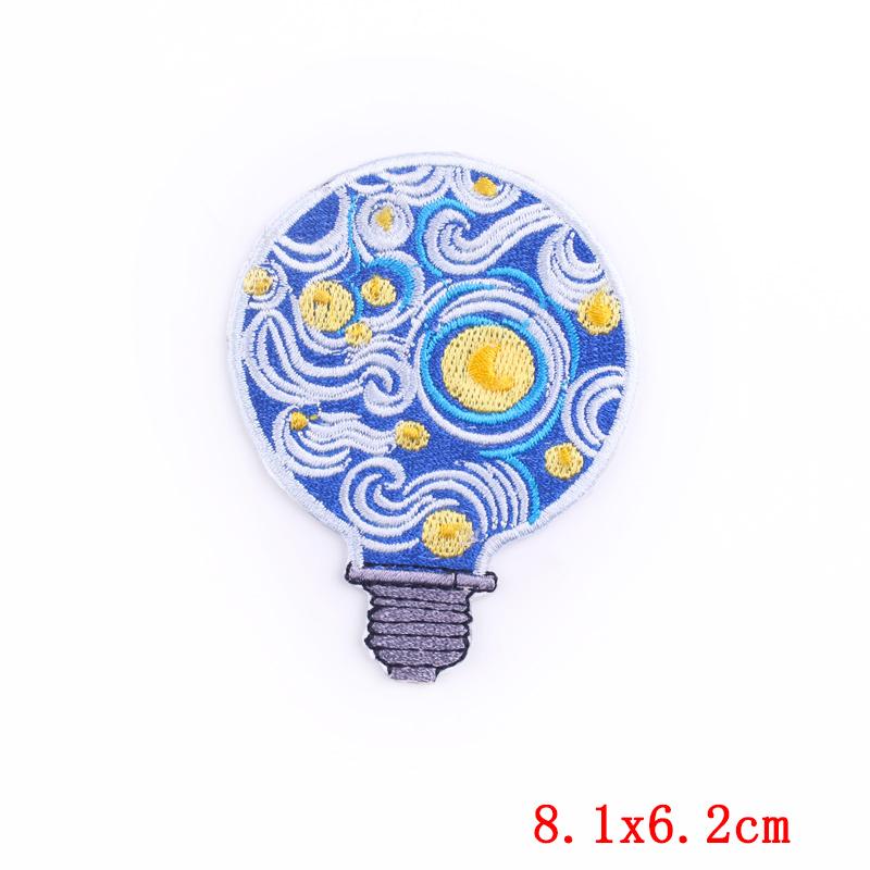 Punk Heart Embroidery Patch Iron On Patches For Clothing Thermoadhesive Patches On Clothes Waves Applique/Patches On Clothes