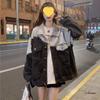 Women's Gradient Denim Jacket - Autumn Korean Retro Loose-Fit Long Sleeve Plus Size