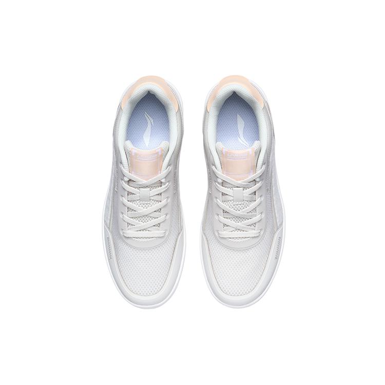 New LiNing Low-Top Skateboard Shoes Women's White Apricot AGCR186-1