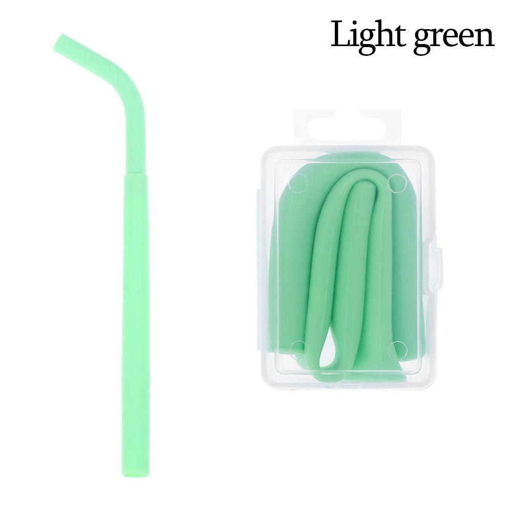 

Barware Cleaning Brush Party Supplies Drinking Straw Foldable Silicone Straws Bar Accessories світло-зелений колір