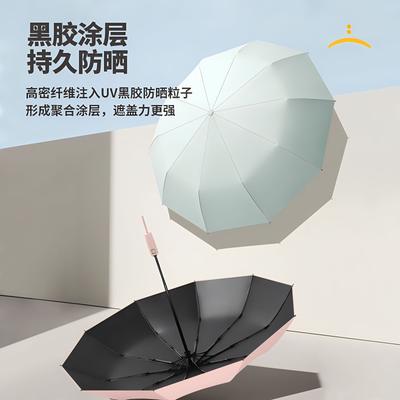 High-value Sunscreen Umbrella 10-bone Automatic Forward Umbrella Three-fold Umbrella Automatic Double Umbrella Reinforced Umbrella
