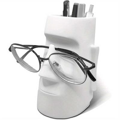 Mignon Porte-stylo Statue Lunettes de soleil Rangement Pinceaux de maquillage Multifonctionnel Pratique Support de rangement pour lunettes Cadeau créatif Décoration de pièce