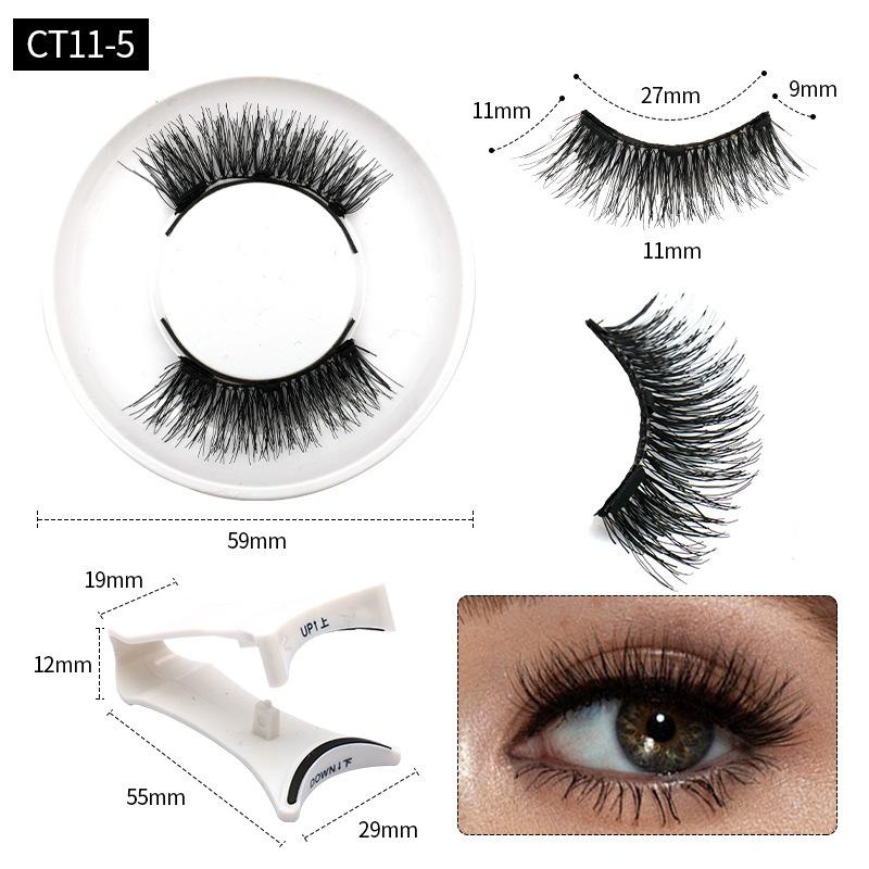 Magnetische künstliche Wimpern mit Clip Magnetisches Wimpernset Dichter Stil Künstliche Wimpern Ohne Kleber Magnetische schwarze Stielwimpern