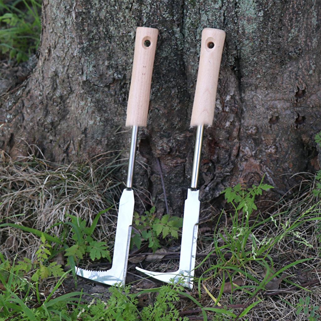 Garden Crack Weeder Crevice Weeding Tool Handle Stainless Steel Manual Lawn Mower L Shape Weeding Sickle For Farm Lawn Patio