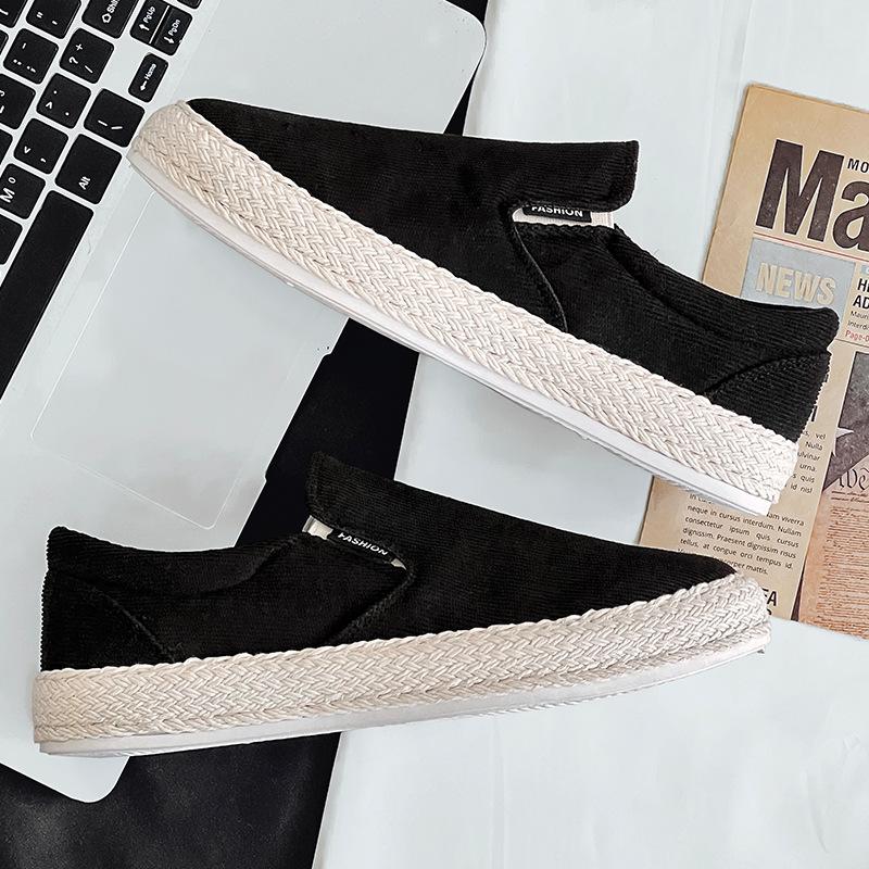 Canvas summer breathable casual board shoes cloth shoes black shoes