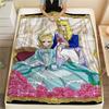 1 buc. Pătură de flanelă cu imprimeu trandafir de Versailles, Calitate înaltă, Confortabilă pentru toate anotimpurile, Decor pentru casă, Căldură și confort, Perfectă pentru cadouri de Crăciun238