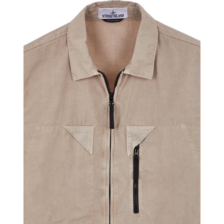 STONE ISLAND Ss23 Solid Color Long Sleeve Zip Jacket Men Jacket Dove-Gray 7815106WN-V0192