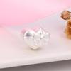 Sterling Silver Pink Bow Heart DIY Braided Rope Beads