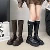 [Fanfna] Long Boots 2025 Autumn New High-end Lock Versatile Thick-soled Height-increasing and Thin Knight Boots