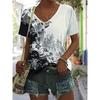 Women's 3D Printed Short-Sleeved T-Shirt - Casual Ethnic Style Short-Sleeved Top