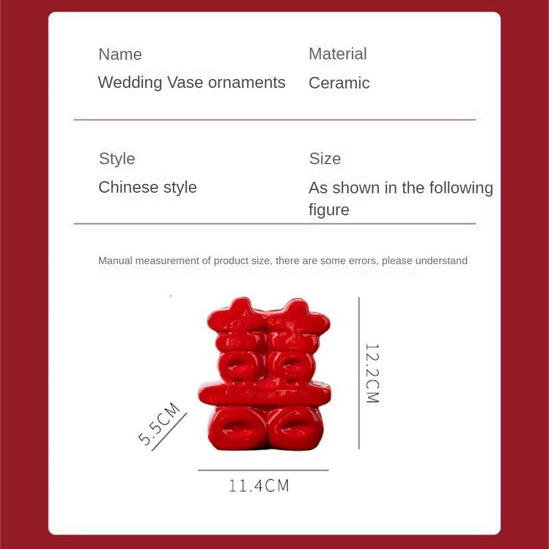 Engagement Vase Give Gifts To Newlyweds Corridor Decoration Vase Flower Arranger Home Decoration Living Room Decoration Red Vase
