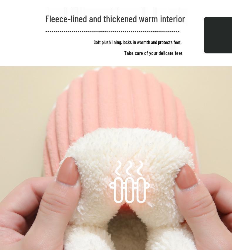 Comfort Plus Velvet Cotton Slippers with Heel Cover - Cozy Indoor Winter Footwear for Couples