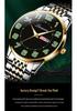 Men's Large Dial Digital Quartz Watch, Steel Band, Dual Calendar In English & Chinese, Waterproof - Ideal for Seniors