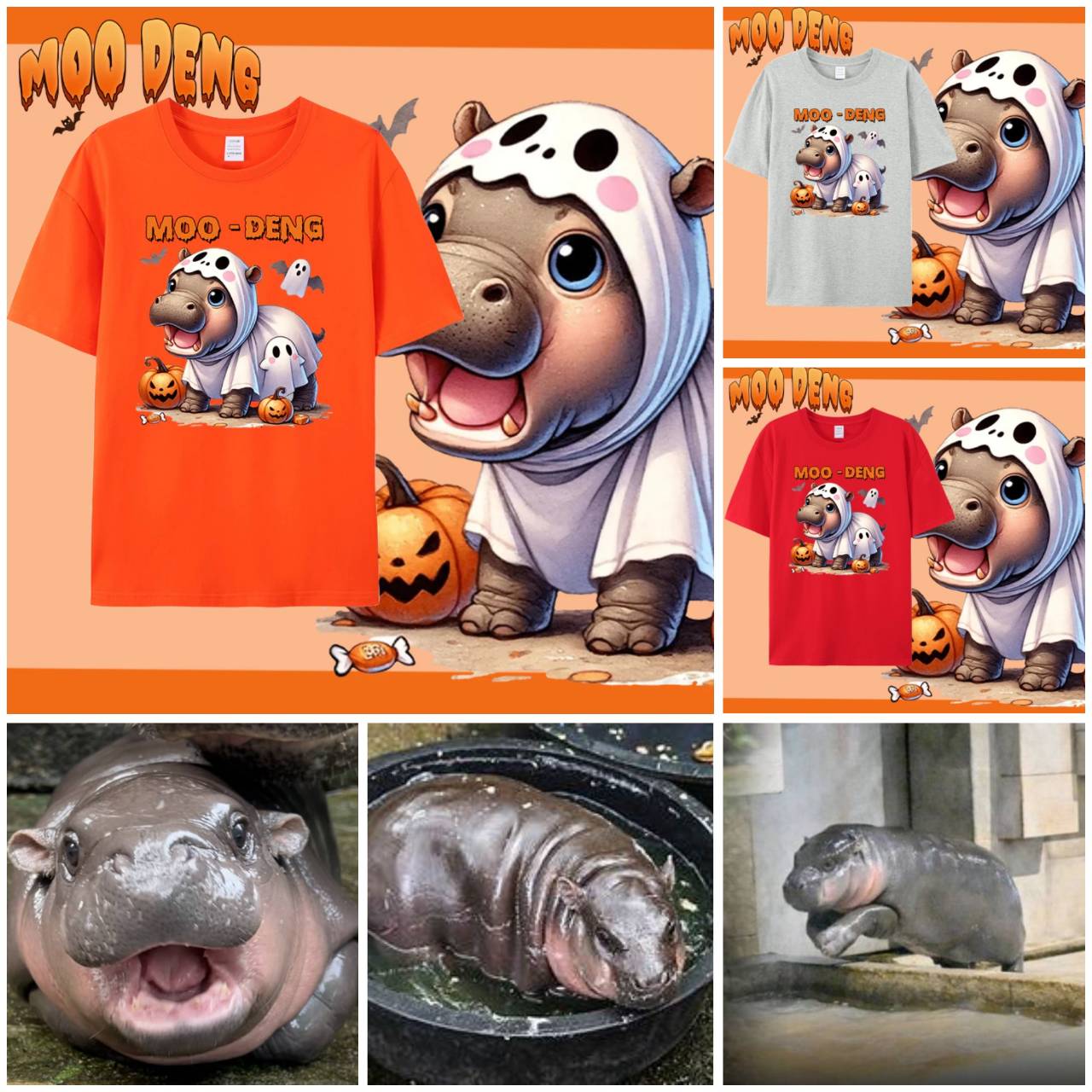Moo Deng крошечный бегемотик звезда Таиланд милый карликовый бегемот унисекс для взрослых — фото 2