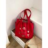 New letter printing bag women's large-capacity nylon shoulder bag casual versatile portable drawstring tote bag