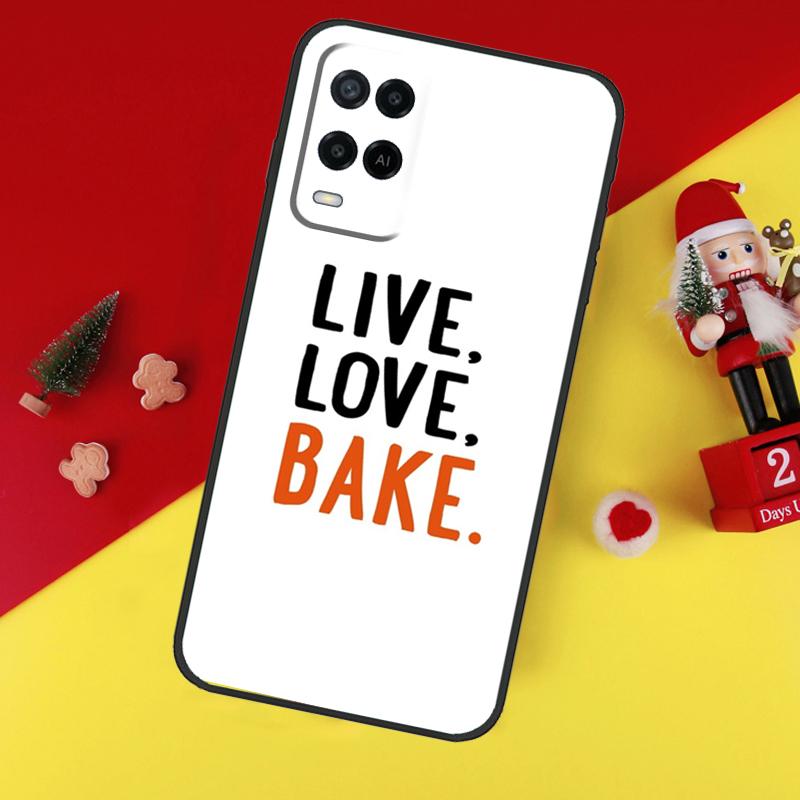 Love Baking Chef Knife Case For Oppo A80 A60 A40 A15 A16 A17 A57 A94 A74 A54 A76 A96 A18 A38 A58 A78 A98 A6 A5 Pro