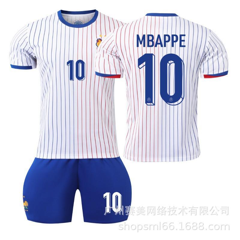 Europacup Uit Nr. 10 Mbappe 8 Meni 7 Grizmangiru Voetbalshirt Set