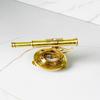 13.97 Cm Brass Alidade Telescope Compass Nautical Navigation Gift Maritime Surveyor Collectible Desk Decor