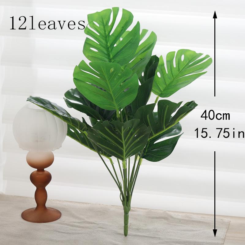 

1/3pcs Artificial Plant Green Palm Leave Monstera Home Garden Living Room Bedroom Balcony Decoration Tropical Plastic Fake Plant