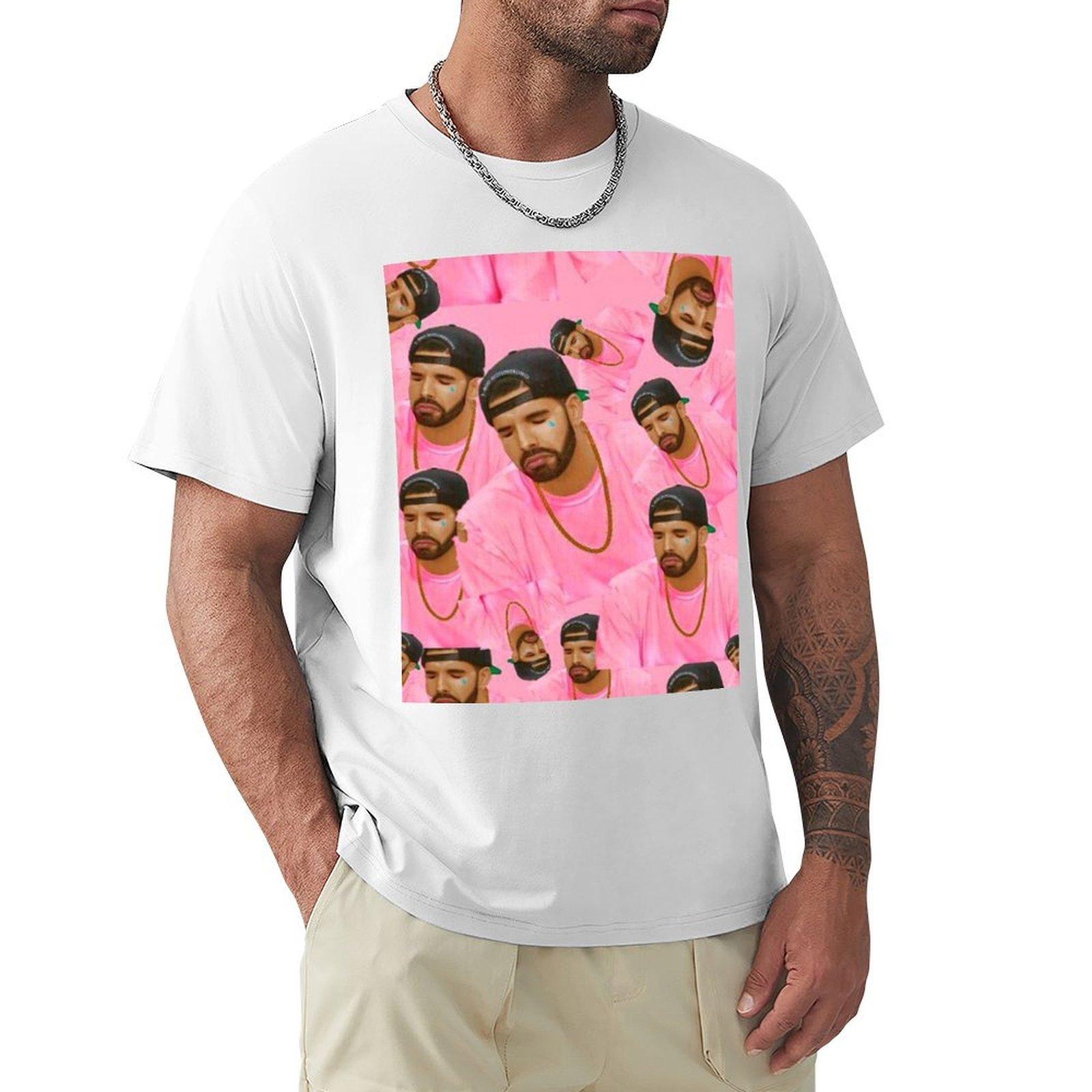 Маска для лица Drake Hotline Bling Моющаяся Многоразовая Дизайнерская маска для лица Розовая Эстетичная Футболка летний топ Мужские футболки S