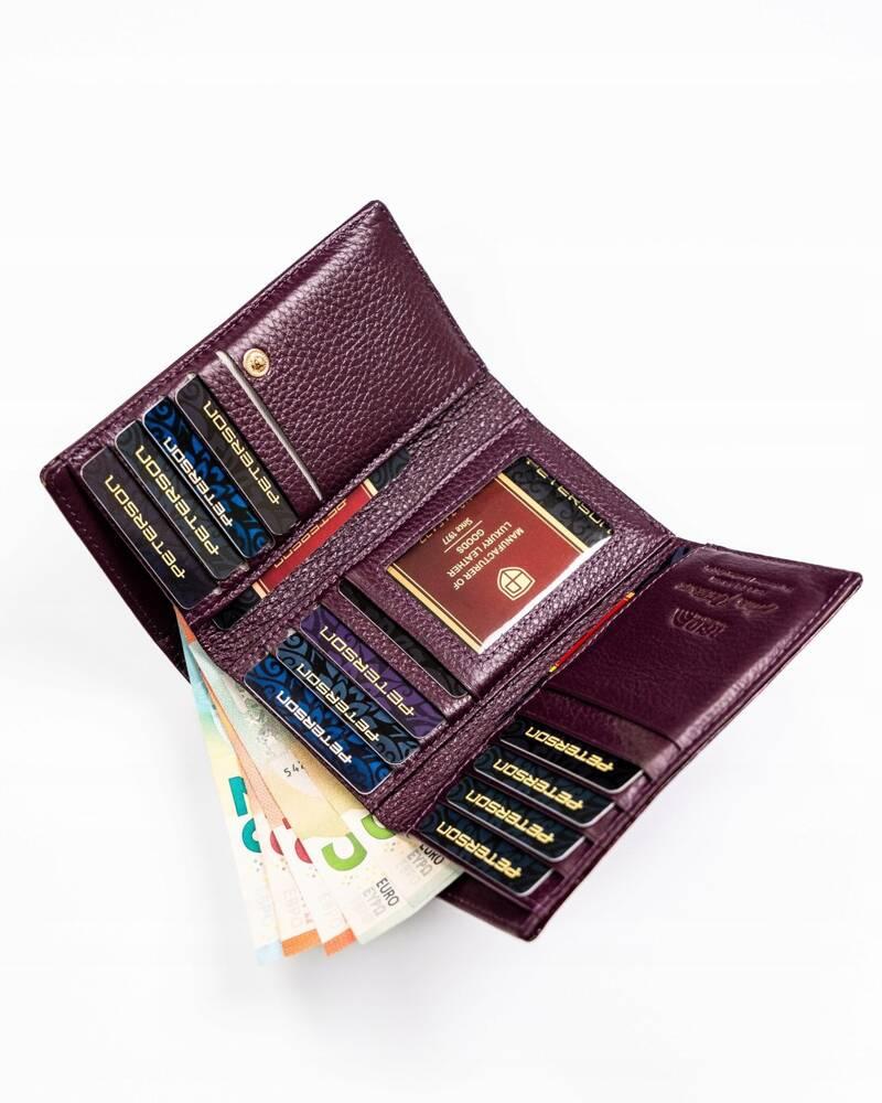 Mittlere Damen Geldbörse aus echtem Leder - Peterson