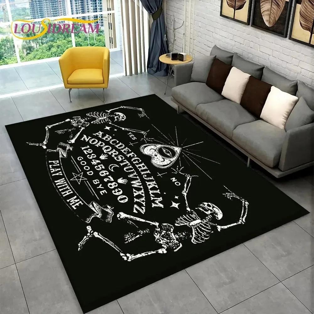 Ouija Tarot Witchcraft Gothic Mystical Carpet Living Room Bedroom Sofa Doormat Rug Non-slip Large Area Floor Mat Home Decoration