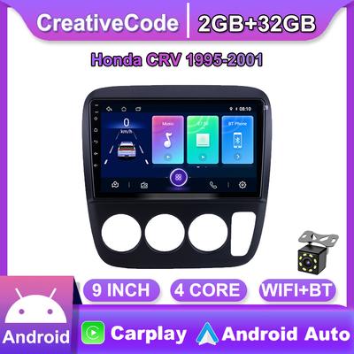 Autoradio Android 9 pouces pour Honda CRV 1995-2001 Lecteur vidéo multimédia Navigation GPS WIFI 2 + 32 Go