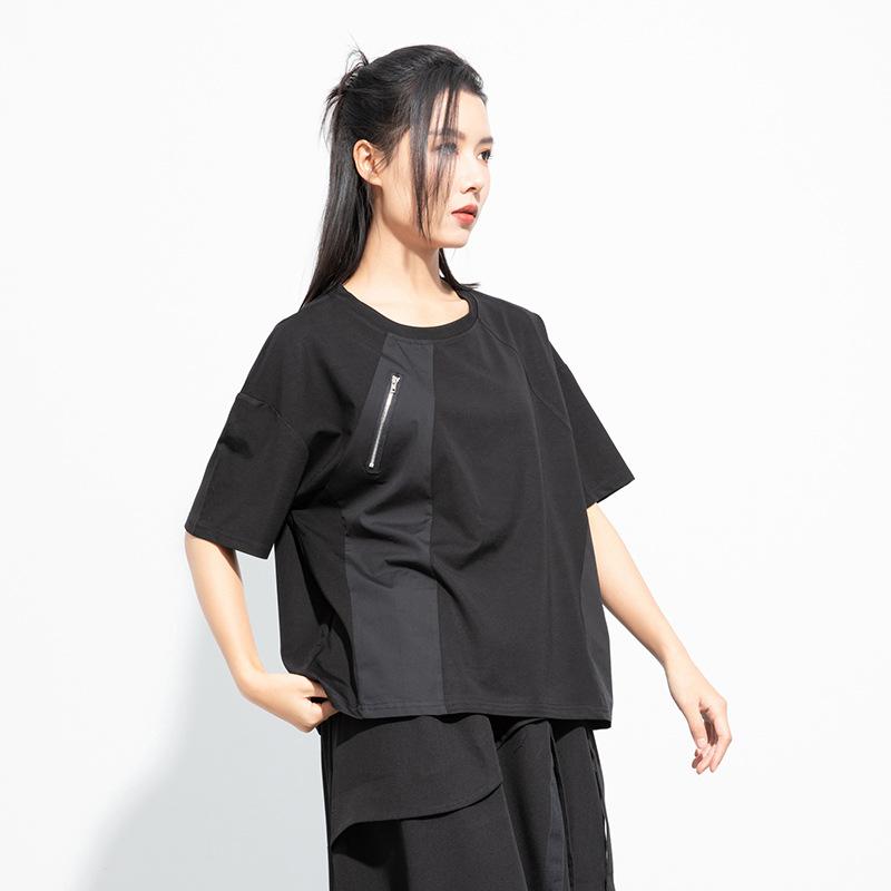 Kurzarm Plus Size Baumwolle Vintage Casual Loose Tops Damen Sommer T-Shirt