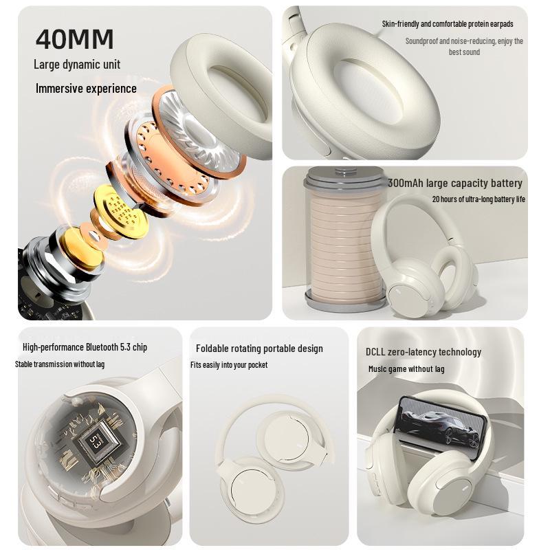 Universal Over-Ear Noise-Cancelling Wireless Bluetooth Headphones