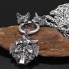 Nordic God Stainless Steel Odin Thor's Hammer Pendant Viking Necklace for Men