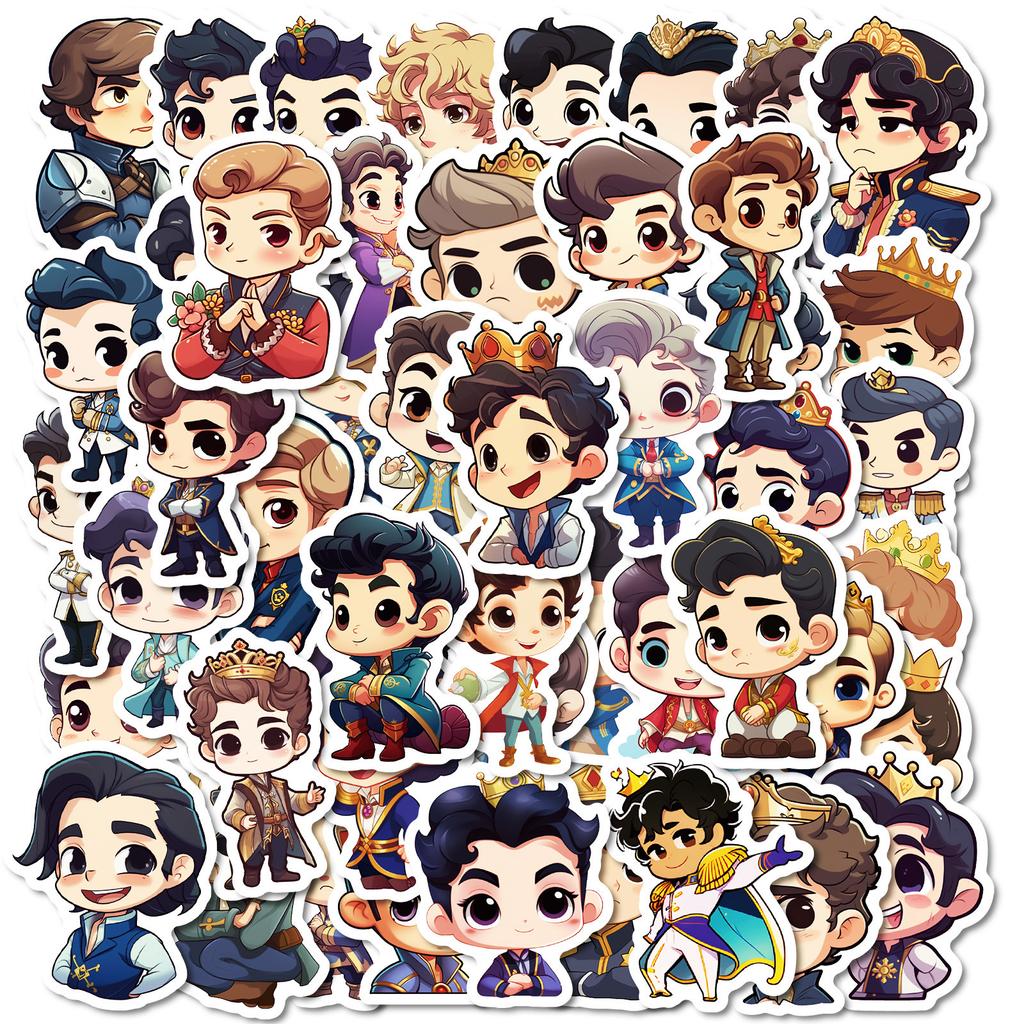 50 New Style Cute Hand-painted Boy Graffiti Stickers Decorative Skateboard Guitar Refrigerator Stickers Without Repeated Decoration
