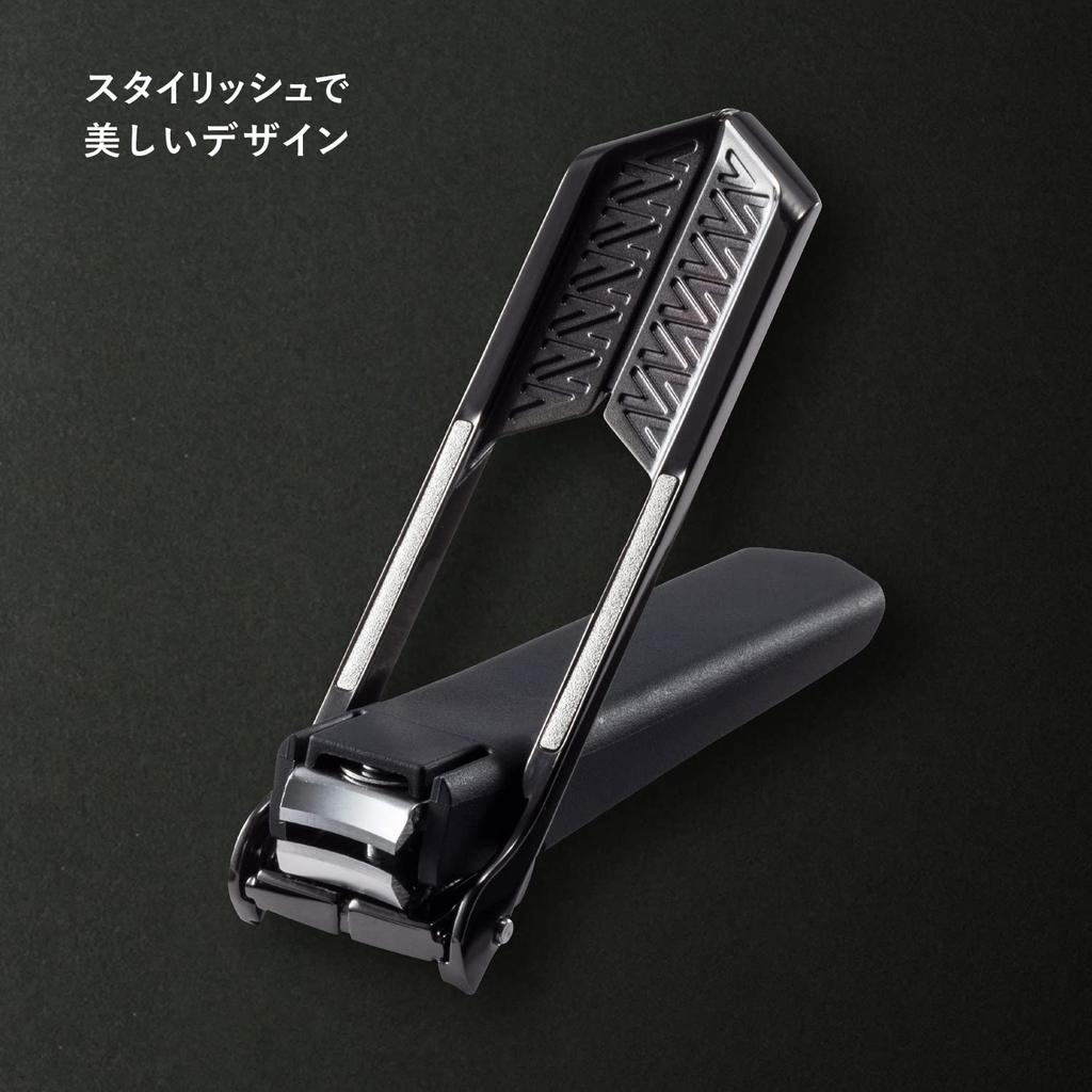 AUGER Nail Medium Revolver Corporation AUGER Nail Stainless for Hands and 1 Piece Clippers, (Kai Clippers, Medium, Steel, Men's Feet) (x 1)
