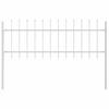 Garden Fence Woerden White 1.7 X 0.6 M Powder Coated Steel