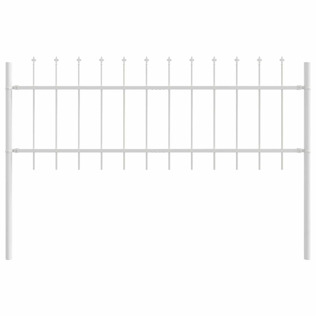 Garden Fence Woerden White 1.7 X 0.6 M Powder Coated Steel