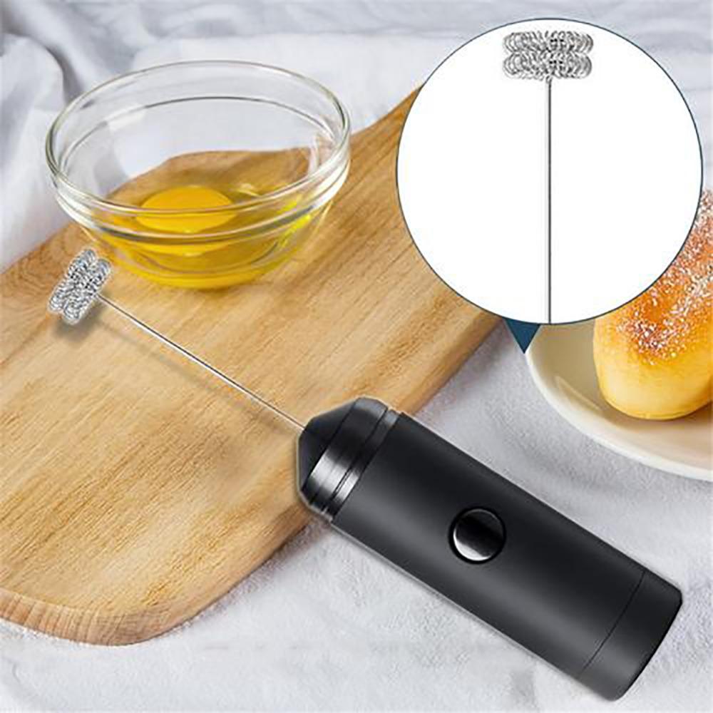 Stainless Steel ABS Electric Hand Mixer Milk Frothing Whisk  Coffee Latte Cappuccino Matcha