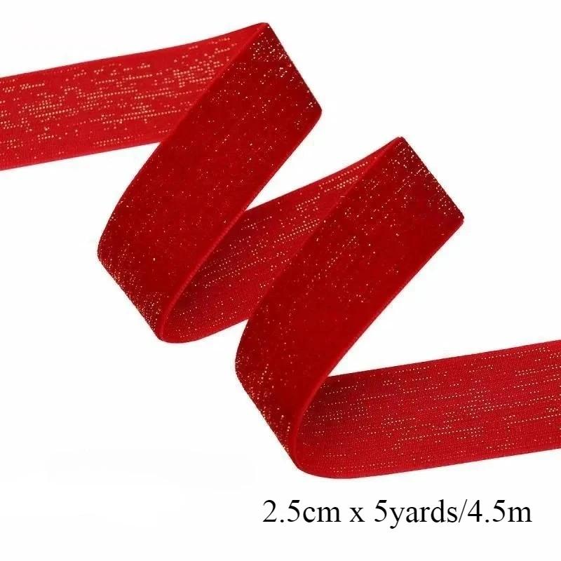6-38mm Red Dark Green Velvet Ribbon Artificial Home Room Decor Christmas Tree Pendant Gift Packaging Bow DIY Party Decoration