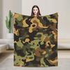 Soft BlanketsGirls Boys Camping Camouflage Military  Bedding Throws  Flannel Bedspread For Bedroom Fashion Sofa Bed Cover