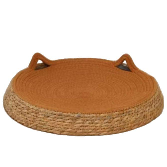 Dual-Use Rattan Cat Bed: Large, Scratch-Resistant & Wear-Resistant, All Seasons, Dander-Free.